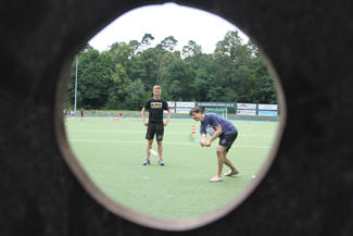 Geschick war gefragt beim Torwandschießen
